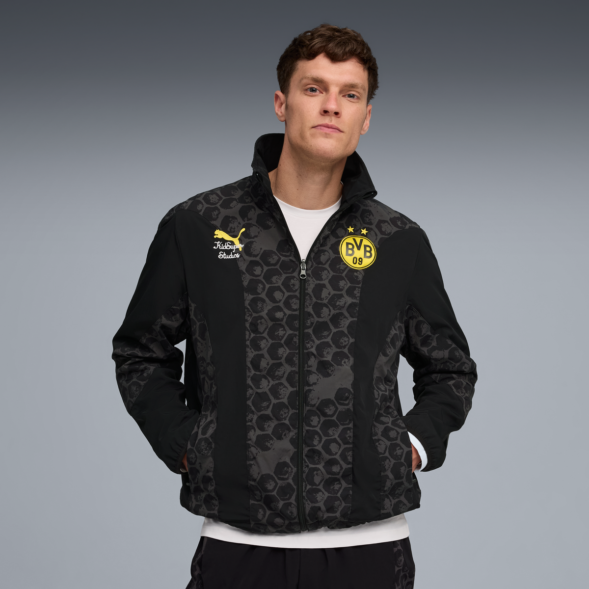 Puma Kidsuper Borussia Dortmund Men&#39;s Reversible Jacket - 782757-03-PUMA by Puma | Available at Niky&#39;s Sports