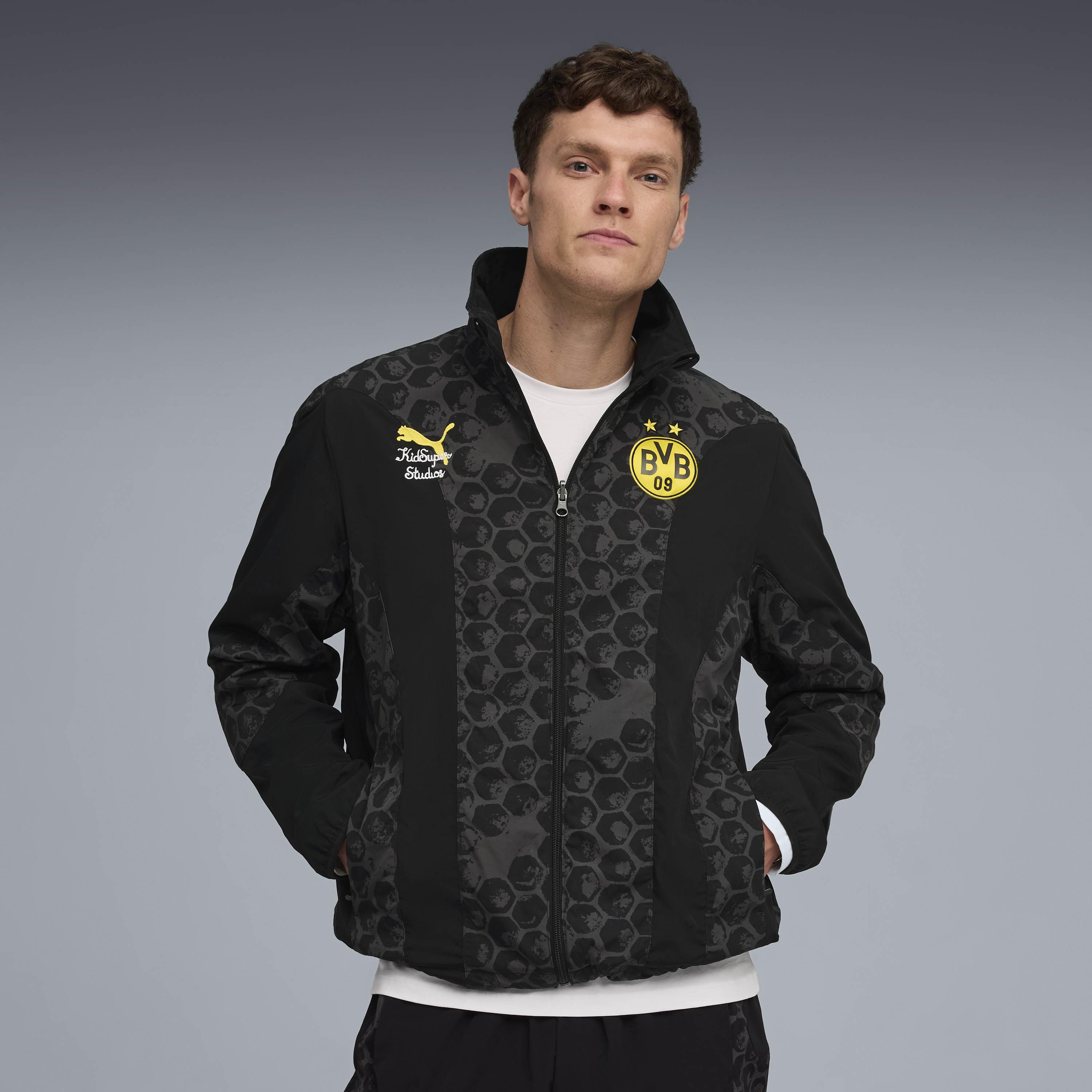 Puma Kidsuper Borussia Dortmund Men's Reversible Jacket - 782757-03-PUMA by Puma | Available at Niky's Sports