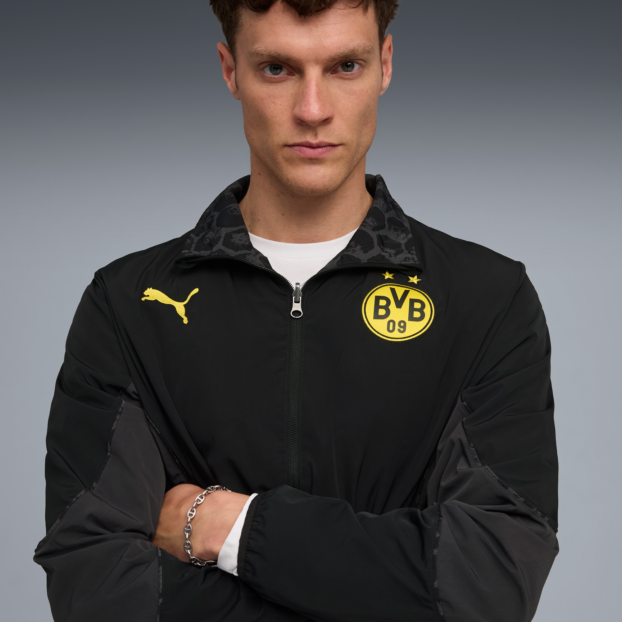 Puma Kidsuper Borussia Dortmund Men's Reversible Jacket - 782757-03-PUMA by Puma | Available at Niky's Sports