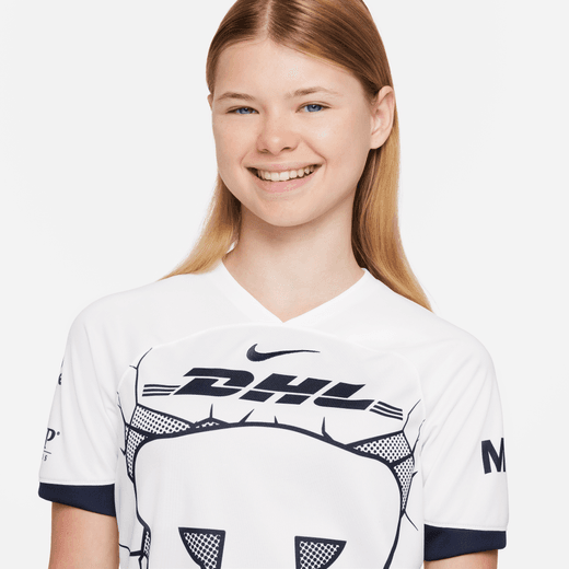 Nike Pumas UNAM 2023/24 Stadium Home Big Kids' Dri-FIT Soccer Jersey