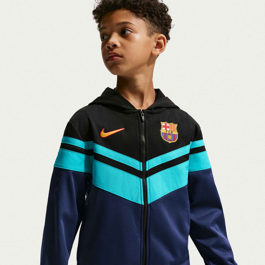 NIKE FC Barcelona Third Big Kids' Nike Dri-FIT Soccer Hooded Tracksuit