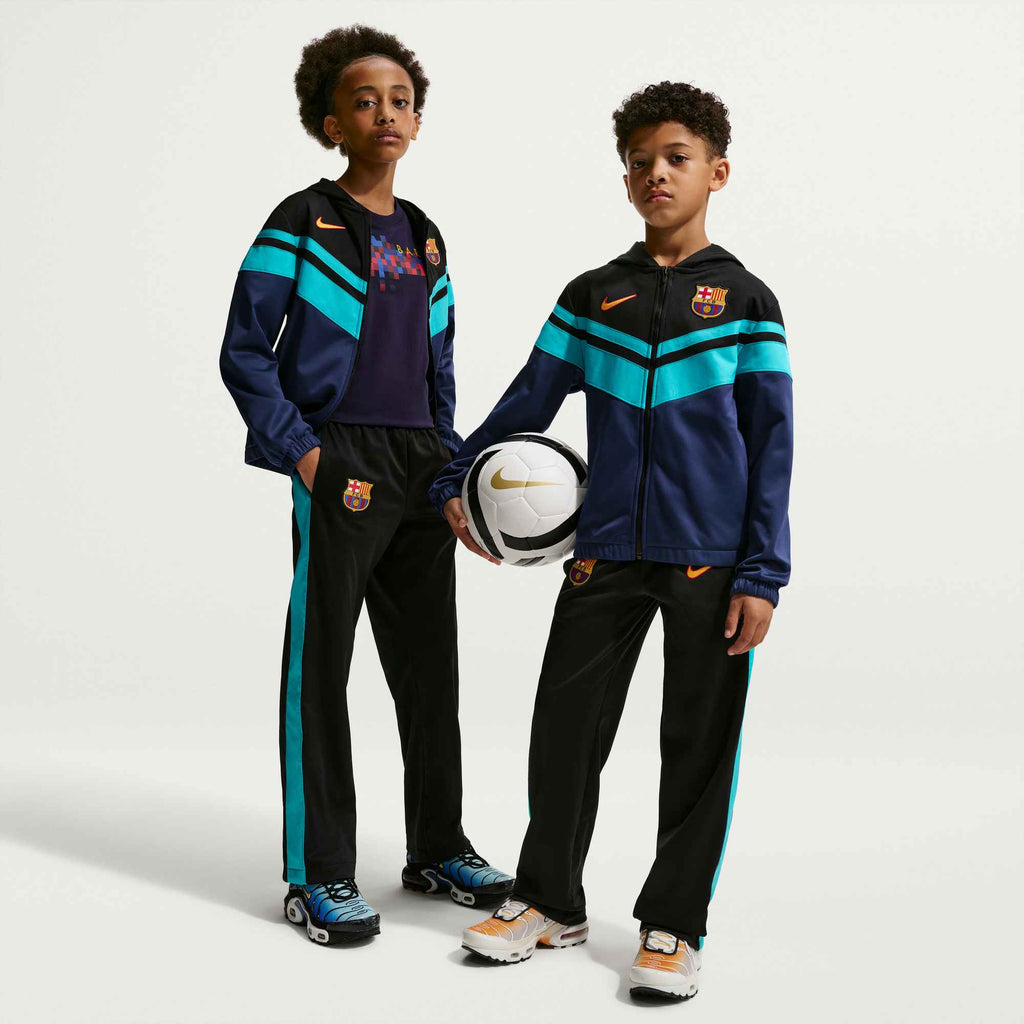 NIKE FC Barcelona Third Big Kids' Nike Dri-FIT Soccer Hooded Tracksuit