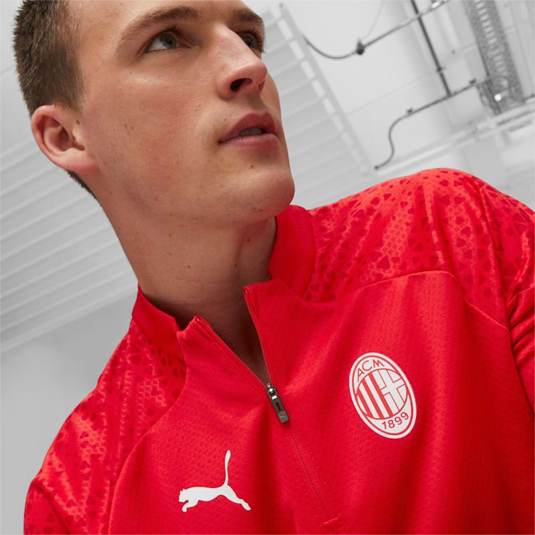 Puma AC Milan 1/4 Zip Top - 772241-12-PUMA by Puma | Available at Niky's Sports