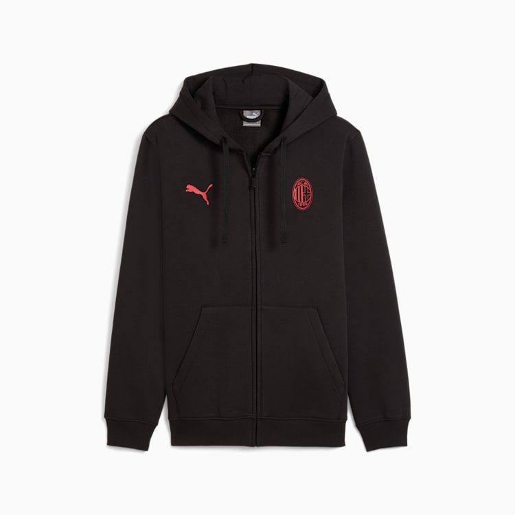 Puma AC Milan Soccer Essentials Men's Fleece Zip-Up Soccer Hoodie