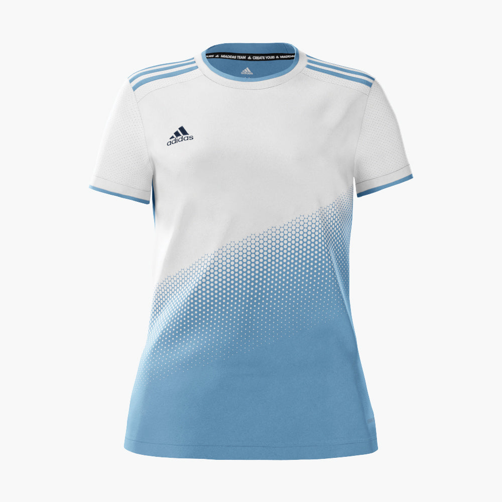 adidas Micomp Soccer Jersey White/Sky Youth and Women's -  by Adidas | Available at Niky's Sports