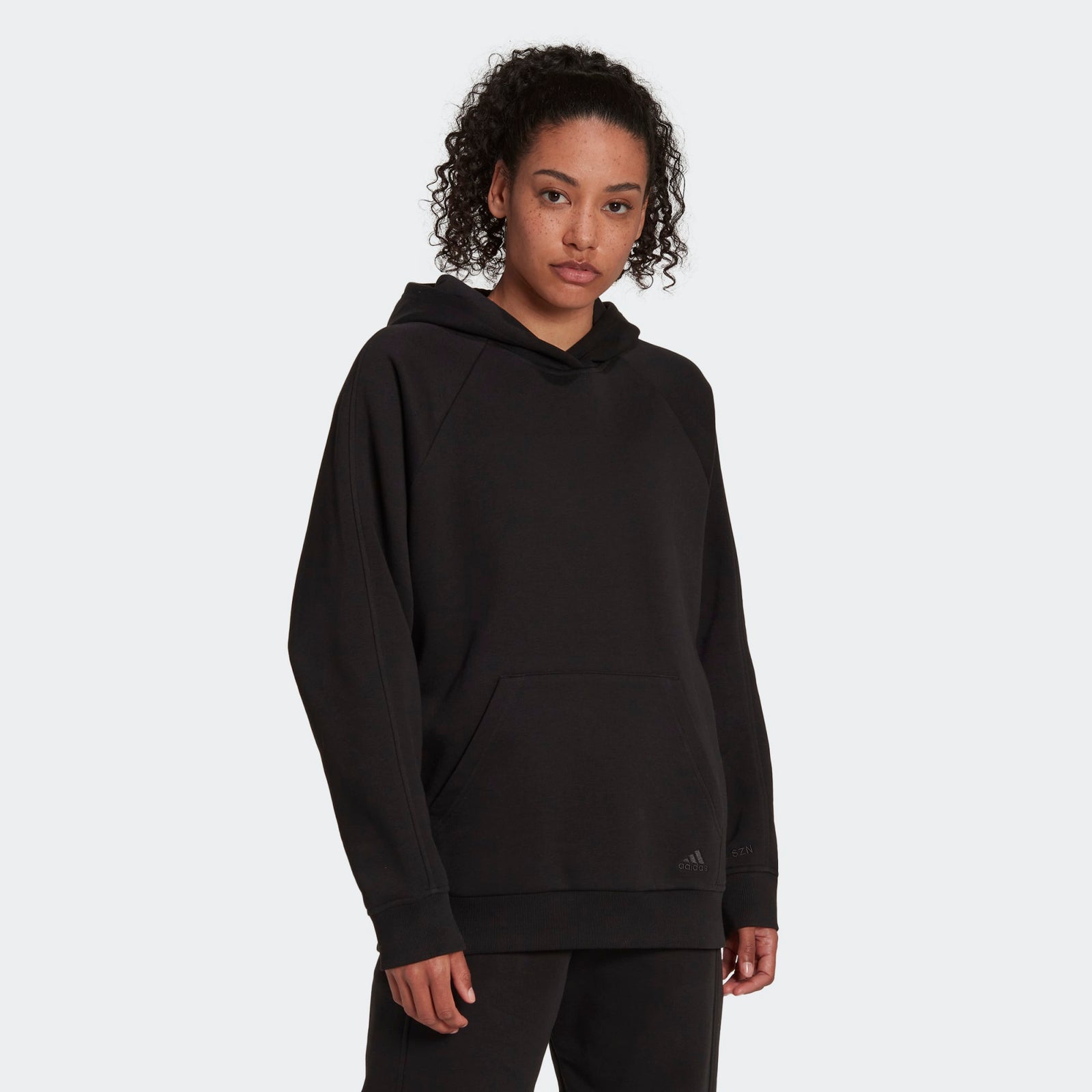 adidas ALL SZN FLEECE BOYFRIEND WOMEN'S HOODIE - HC8823-ADIDAS by adidas | Available at Niky's Sports