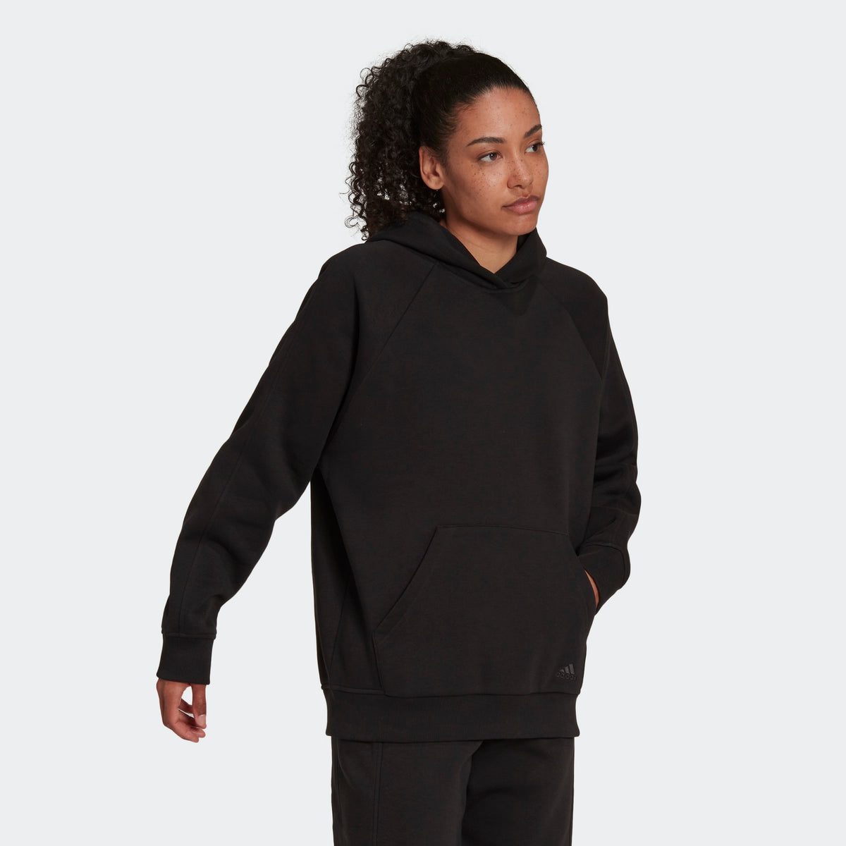 adidas ALL SZN FLEECE BOYFRIEND WOMEN'S HOODIE - HC8823-ADIDAS by adidas | Available at Niky's Sports