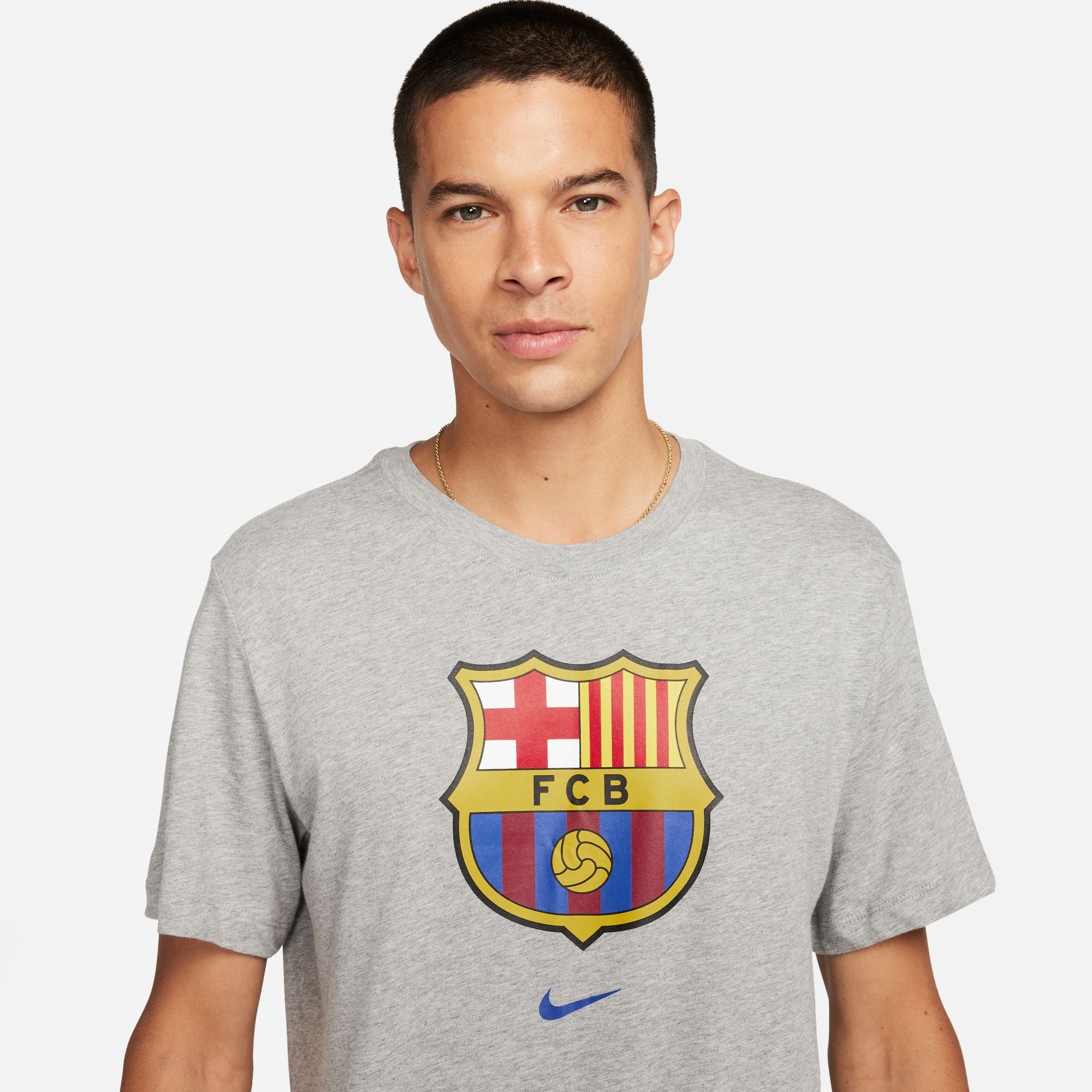 Nike FC Barcelona Crest Men's Soccer T-Shirt - DJ1306-063-NIKE by Nike | Available at Niky's Sports