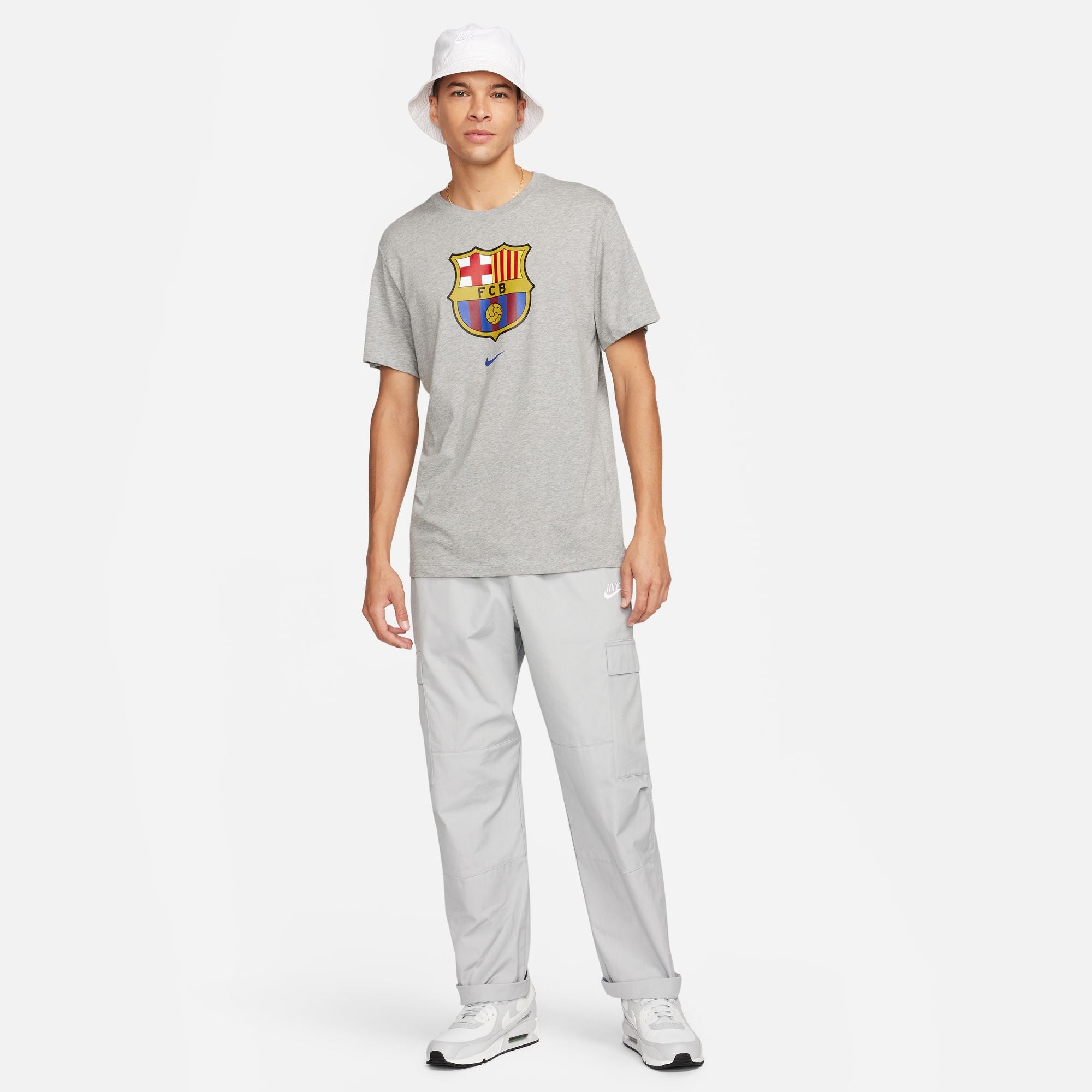 Nike FC Barcelona Crest Men's Soccer T-Shirt - DJ1306-063-NIKE by Nike | Available at Niky's Sports