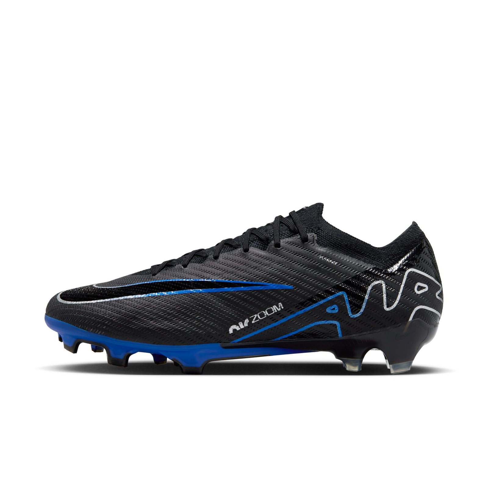 Nike Mercurial Vapor 15 Elite Firm Ground Soccer Cleats Black/Blue - DJ4978-040-NIKE by Nike | Available at Niky's Sports