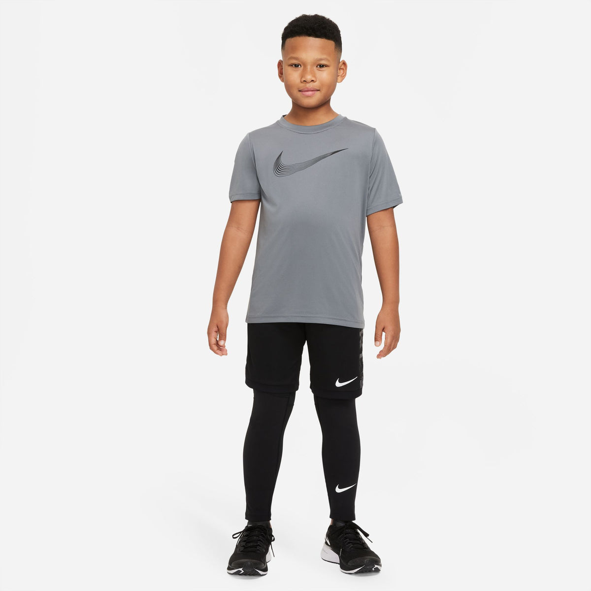 Nike Pro Dri-FIT Big Kids' (Boys') Tights - DM8530-010-NIKE by Nike | Available at Niky's Sports