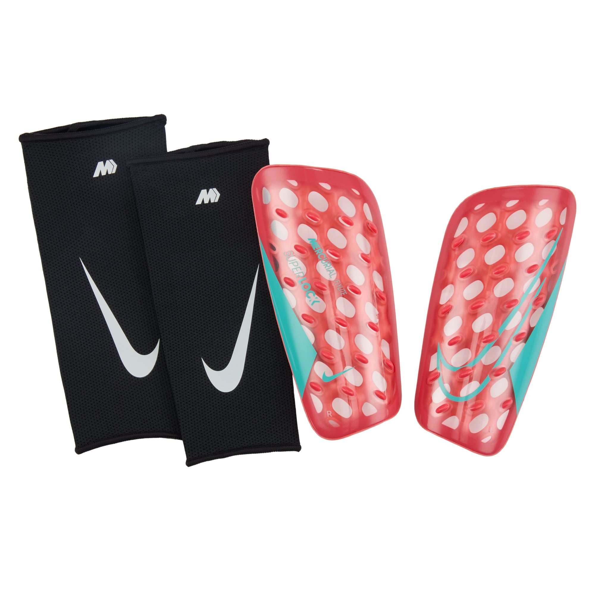 Nike Mercurial FlyLite SuperLock Soccer Shin Guards - DN3608-850-NIKE by Nike | Available at Niky's Sports