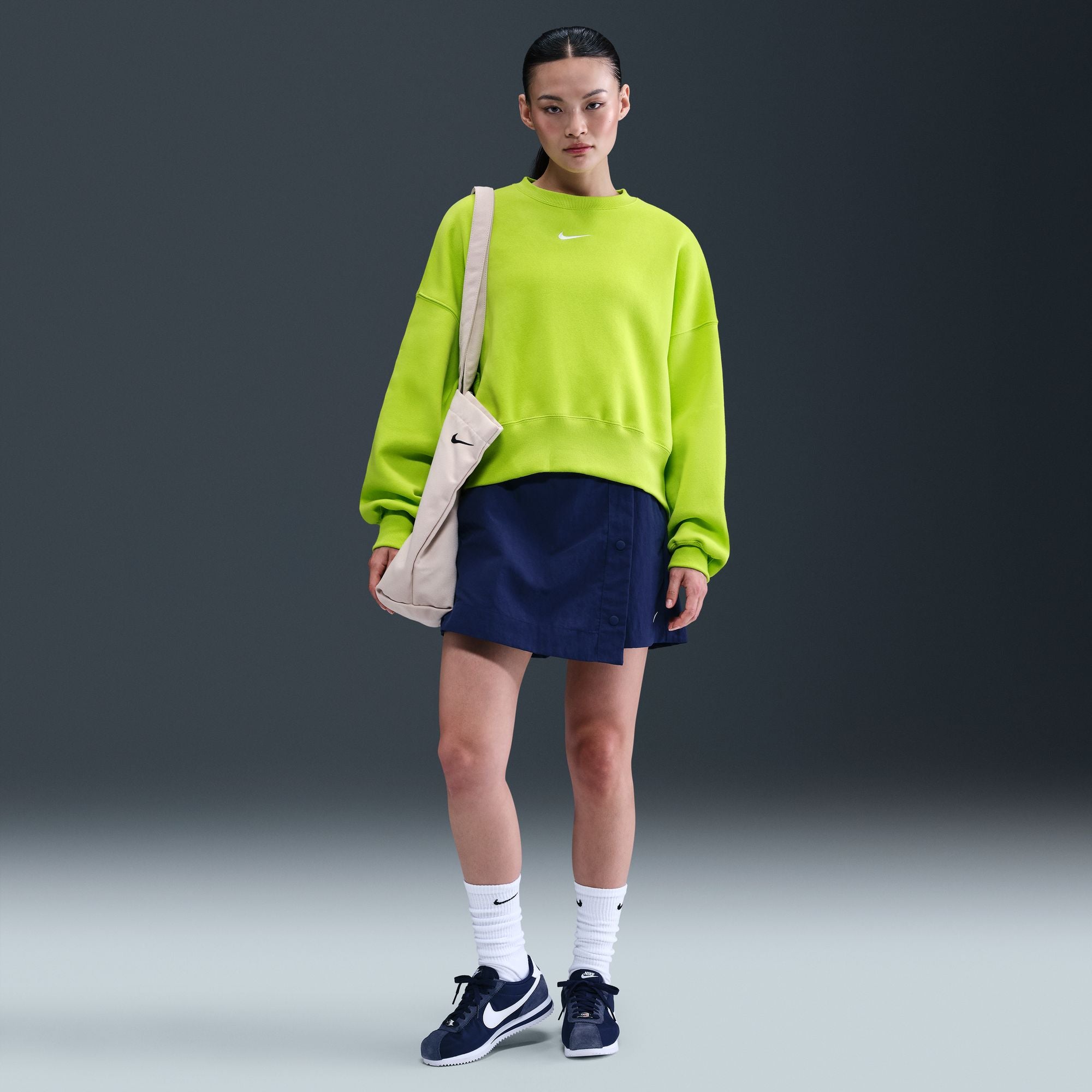 Nike Sportswear Phoenix Fleece Women's Over-Oversized Crew-Neck Sweatshirt - DQ5761-389-NIKE by Nike | Available at Niky's Sports