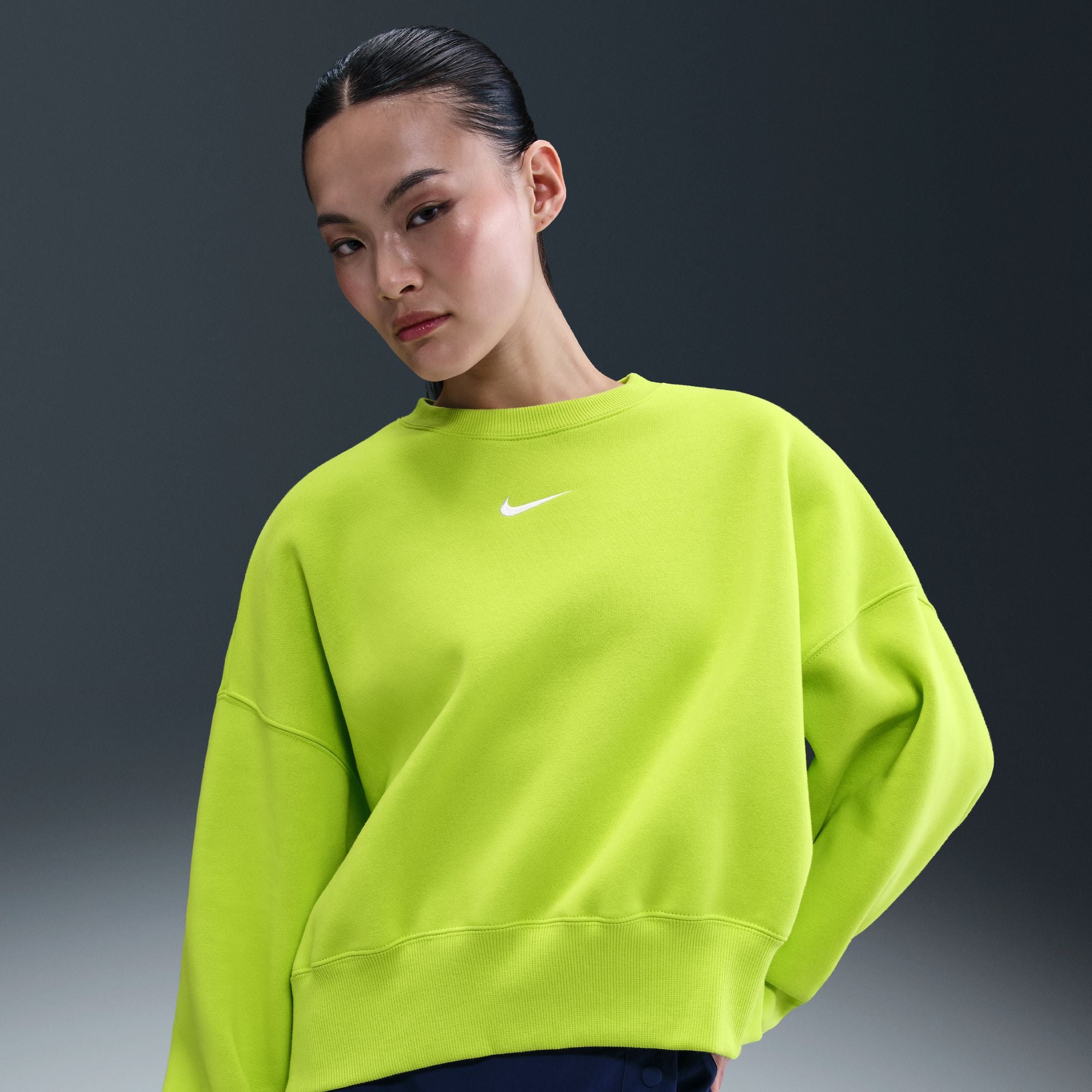 Nike Sportswear Phoenix Fleece Women's Over-Oversized Crew-Neck Sweatshirt - DQ5761-389-NIKE by Nike | Available at Niky's Sports