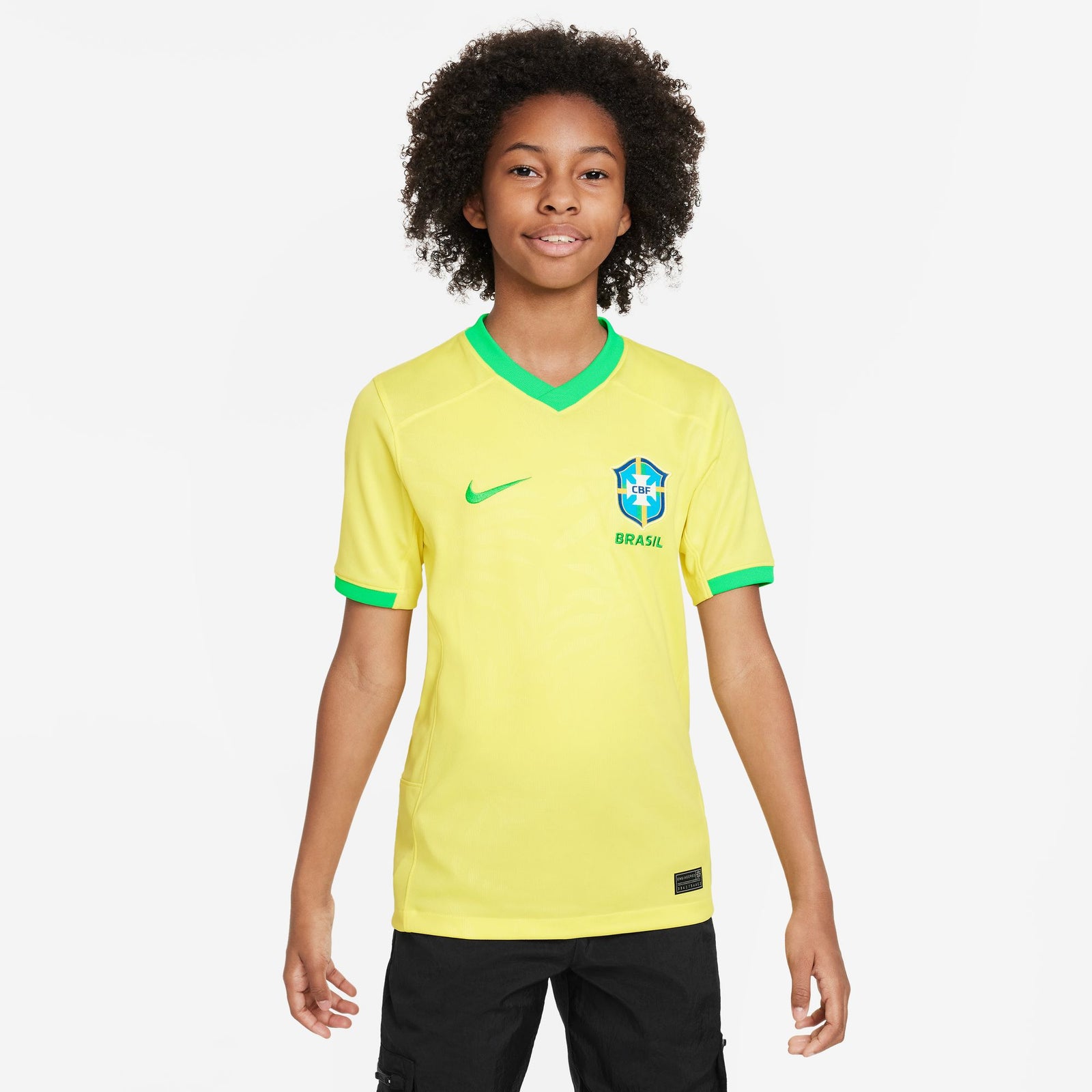 Nike Brazil 2023 Stadium Home Big Kids' Dri-FIT Soccer Jersey