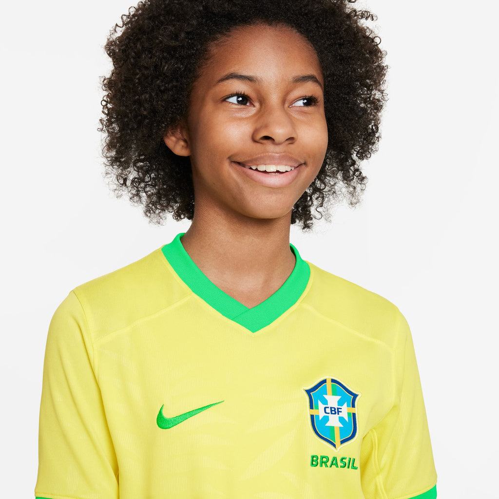 Nike Brazil 2023 Stadium Home Big Kids' Dri-FIT Soccer Jersey