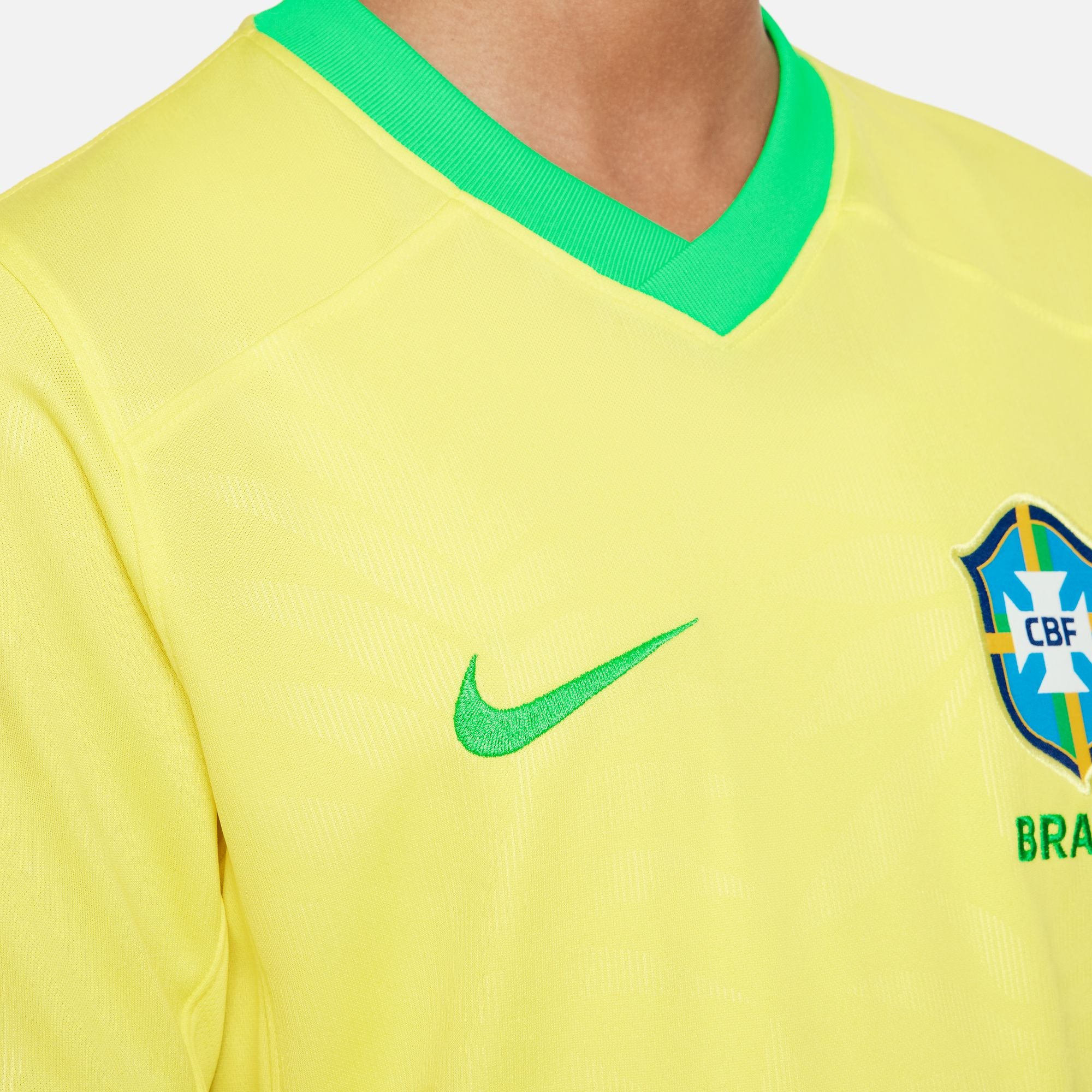 Nike Brazil 2023 Stadium Home Big Kids' Dri-FIT Soccer Jersey
