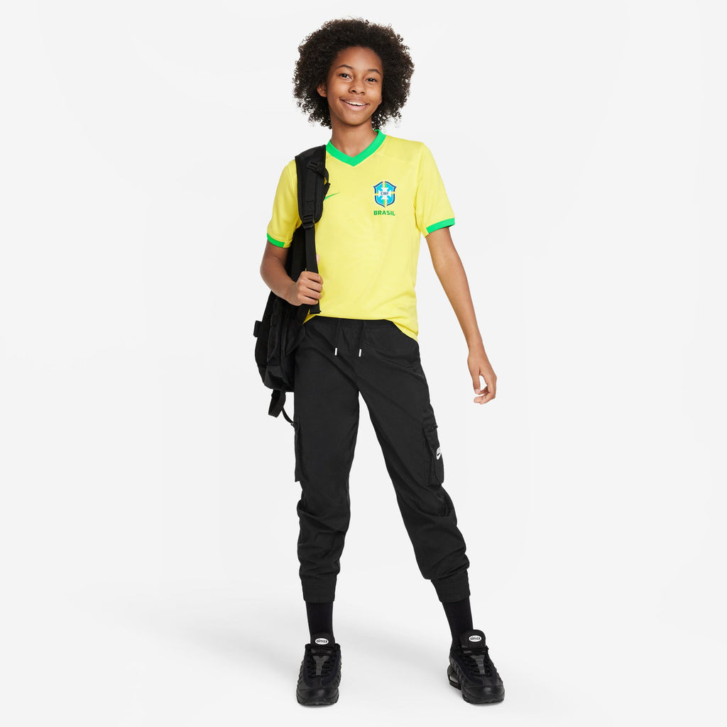 Nike Brazil 2023 Stadium Home Big Kids' Dri-FIT Soccer Jersey
