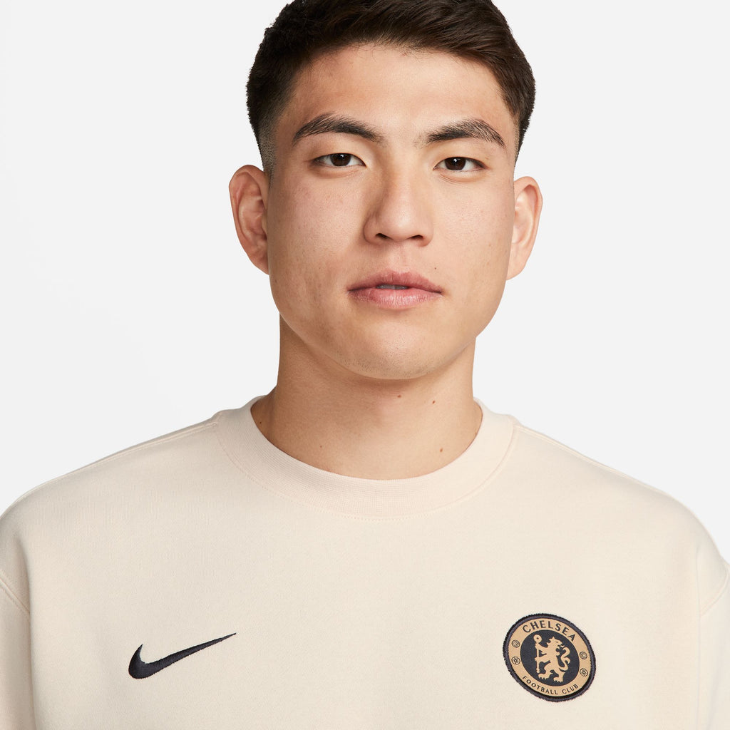 Nike Chelsea FC Club Fleece Men's Crew-Neck Sweatshirt - DV4589-120-NIKE by Nike | Available at Niky's Sports