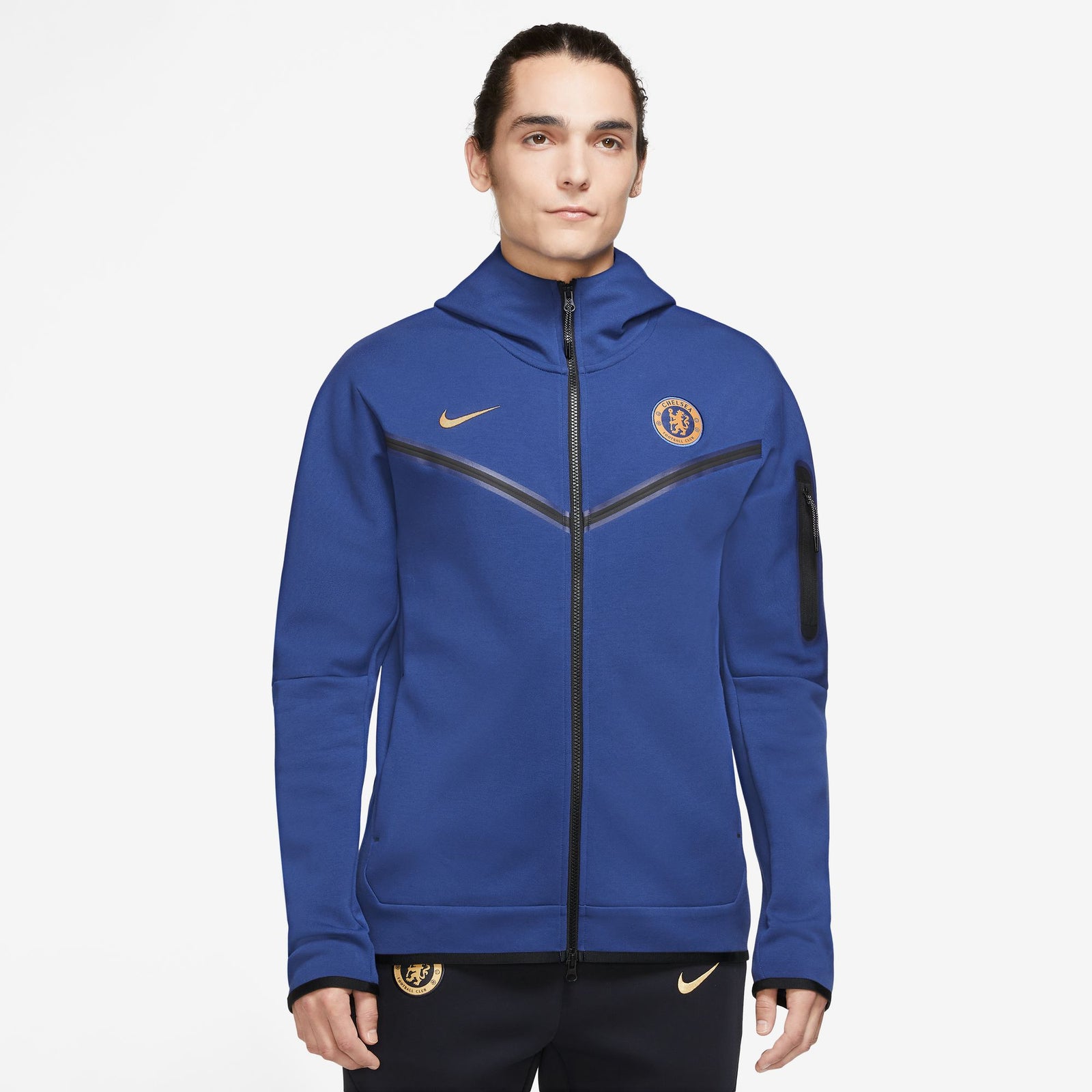 Nike Chelsea FC Tech Fleece Windrunner Men's Full-Zip Hoodie - DV4822-495-NIKE by Nike | Available at Niky's Sports