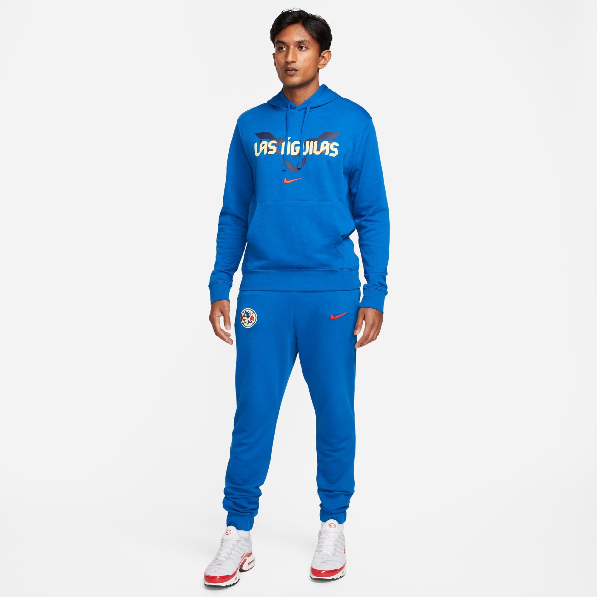 Nike Club America Club Fleece Men's French Terry Pullover Hoodie - DV4961-410-NIKE by Nike | Available at Niky's Sports