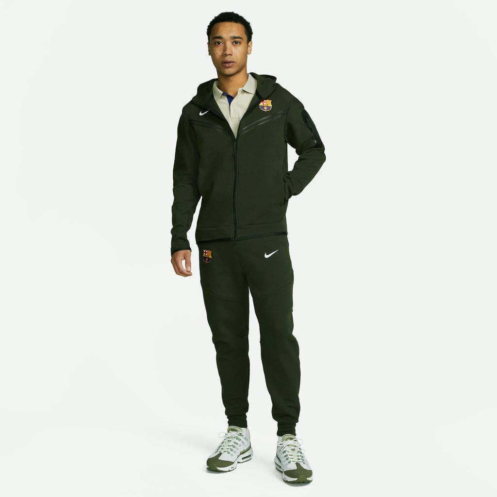Nike Men's FC Barcelona Tech Fleece Jacket Olive