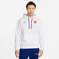 Nike FC Barcelona Club Fleece Men's French Terry Pullover Hoodie - DV5563-100-NIKE by Nike | Available at Niky's Sports