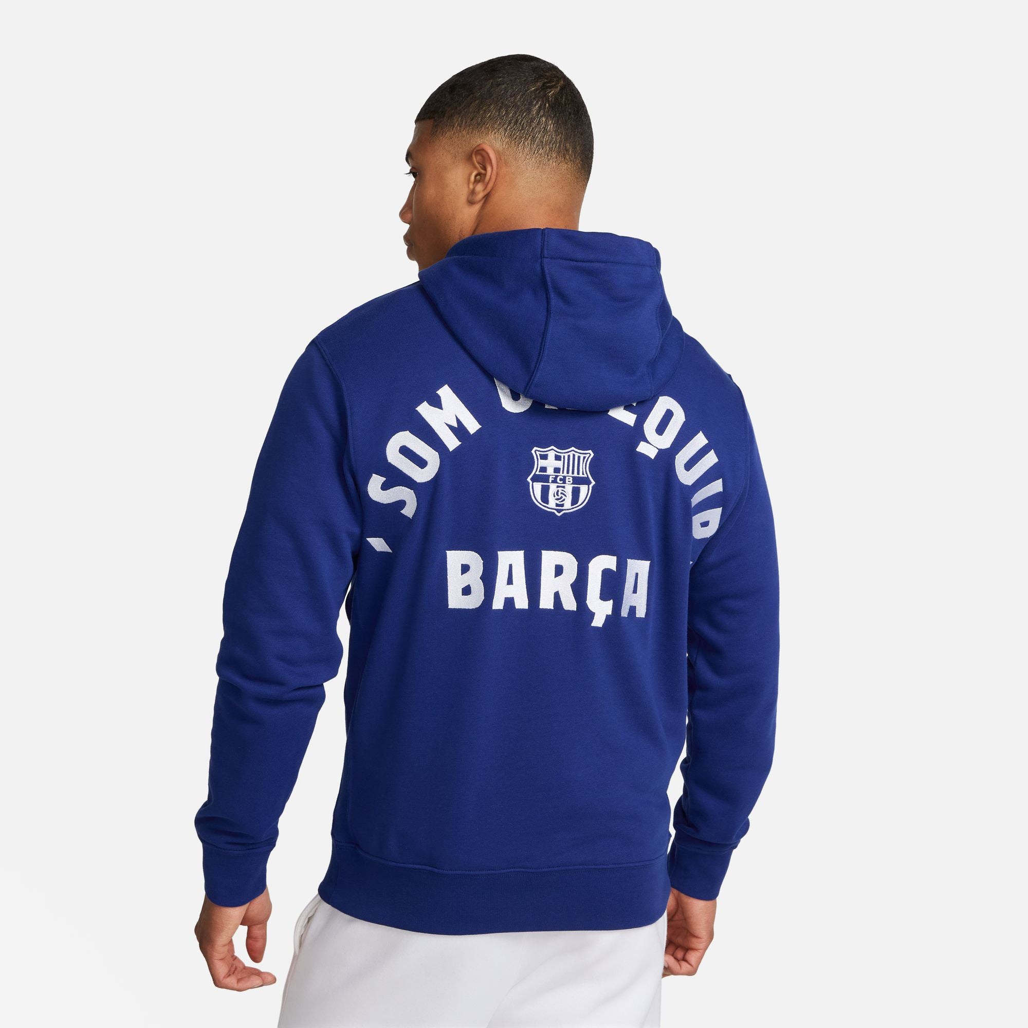 Nike FC Barcelona Club Fleece Men's French Terry Pullover Hoodie