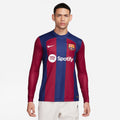Nike FC Barcelona 2023/24 Stadium Home Men's Dri-FIT Long-Sleeve Soccer Jersey - DX2636-456-NIKE by Nike | Available at Niky's Sports
