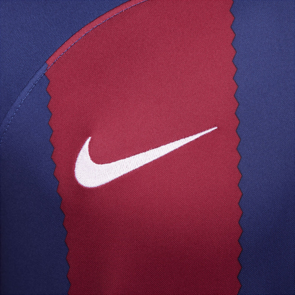 Nike FC Barcelona 2023/24 Stadium Home Men's Dri-FIT Long-Sleeve Soccer Jersey - DX2636-456-NIKE by Nike | Available at Niky's Sports