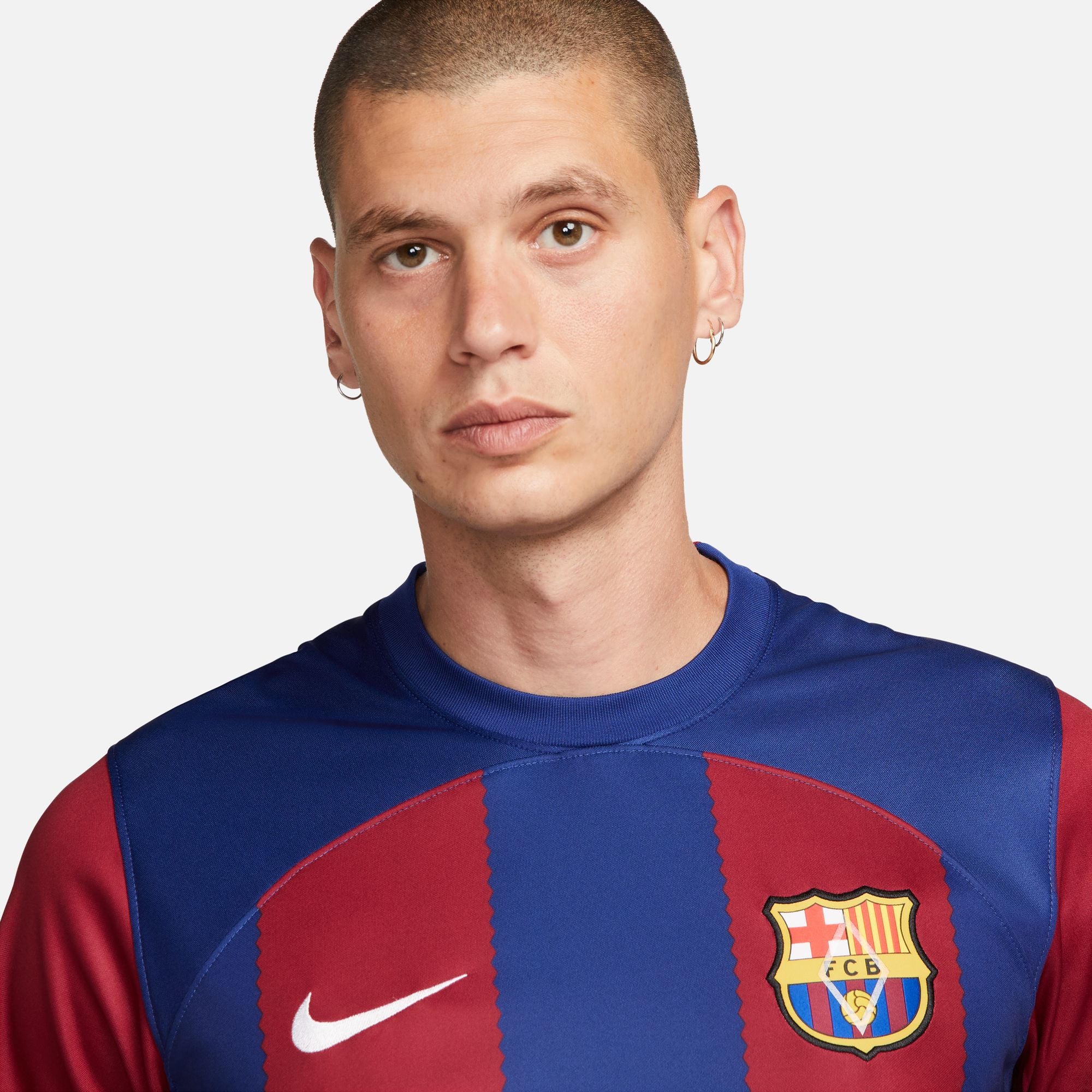 Nike FC Barcelona 2023/24 Stadium Home Men's Dri-FIT Soccer Jersey - DX2687-456-NIKE by Nike | Available at Niky's Sports