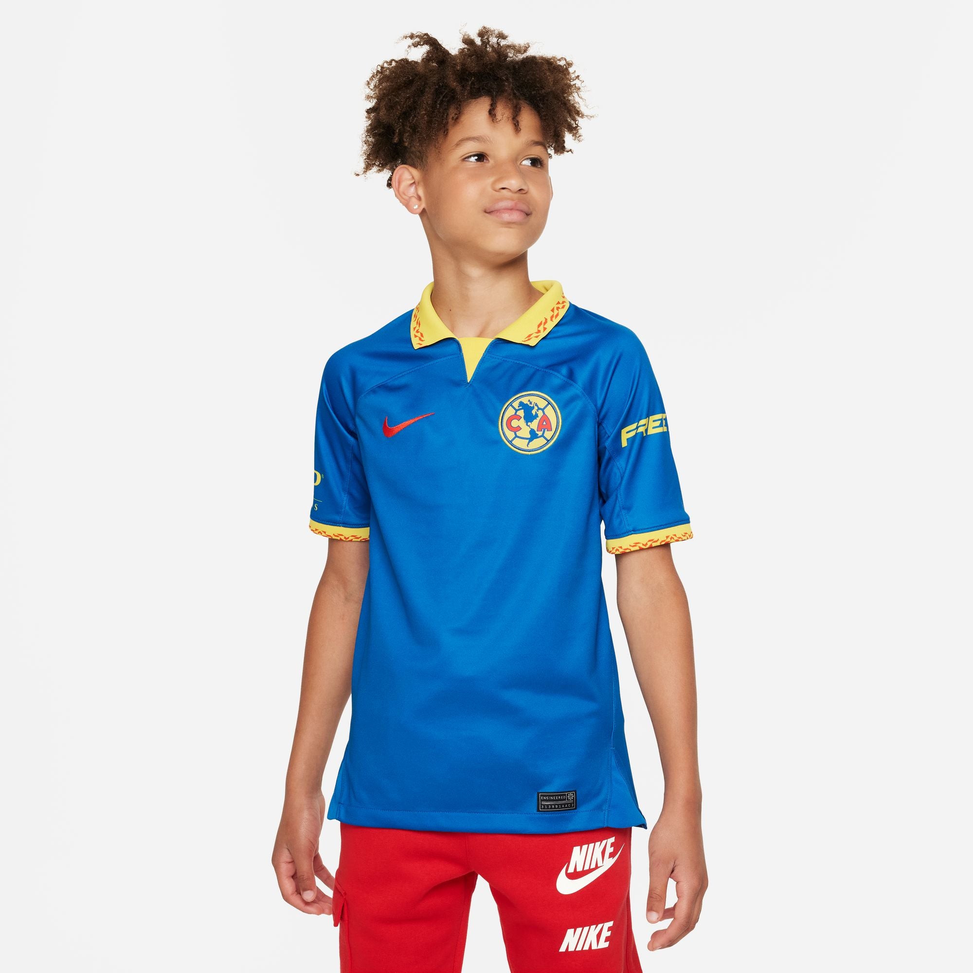 Nike Club America 2023/24 Stadium Away Big Kids' Dri-FIT Soccer Jersey - DX2755-409-NIKE by Nike | Available at Niky's Sports