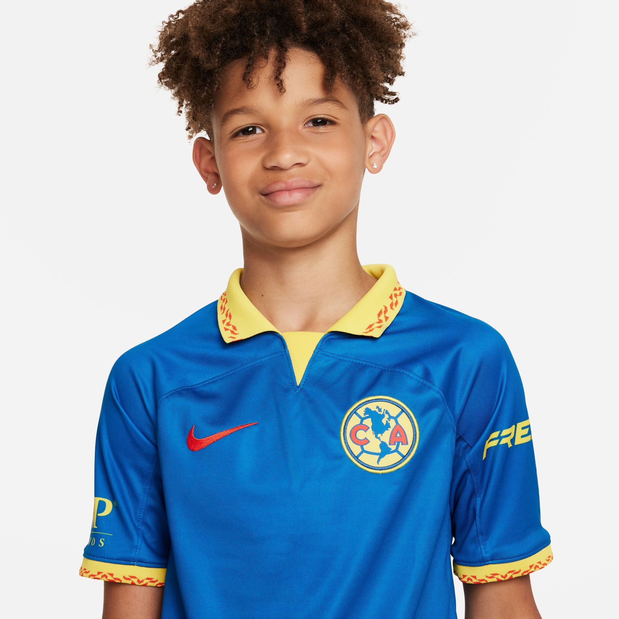 Nike Club America 2023/24 Stadium Away Big Kids' Dri-FIT Soccer Jersey - DX2755-409-NIKE by Nike | Available at Niky's Sports