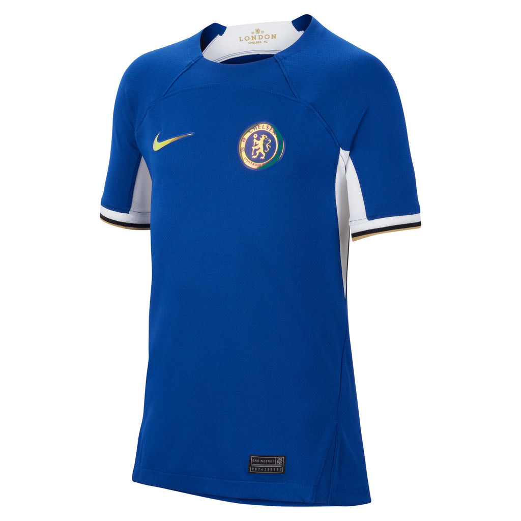 Nike Chelsea FC 2023/24 Stadium Home Big Kids' Dri-FIT Soccer Jersey - DX2759-496-NIKE by Nike | Available at Niky's Sports