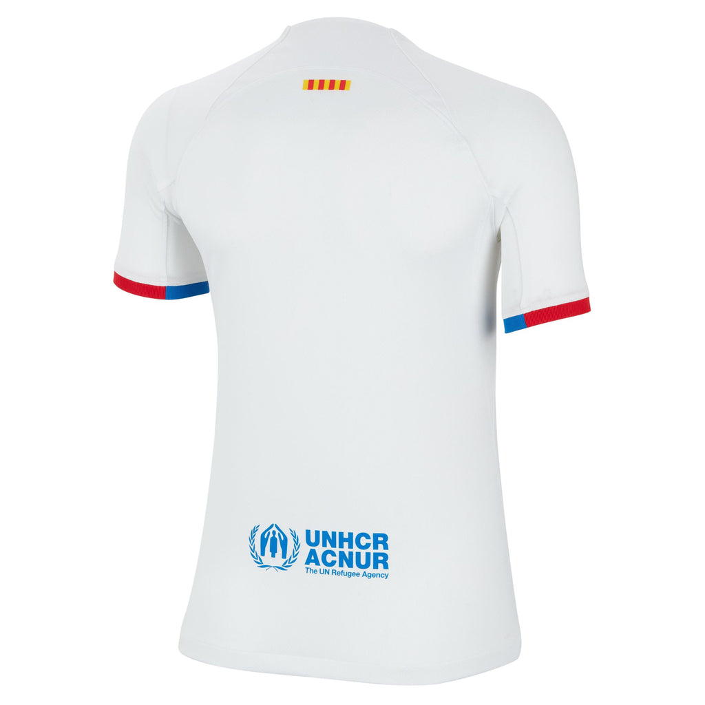Nike FC Barcelona 2023/24 Stadium Away Big Kids' Dri-FIT Soccer Jersey - DX2760-101-NIKE by Nike | Available at Niky's Sports