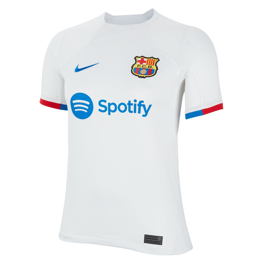 Nike FC Barcelona 2023/24 Stadium Away Big Kids' Dri-FIT Soccer Jersey - DX2760-101-NIKE by Nike | Available at Niky's Sports