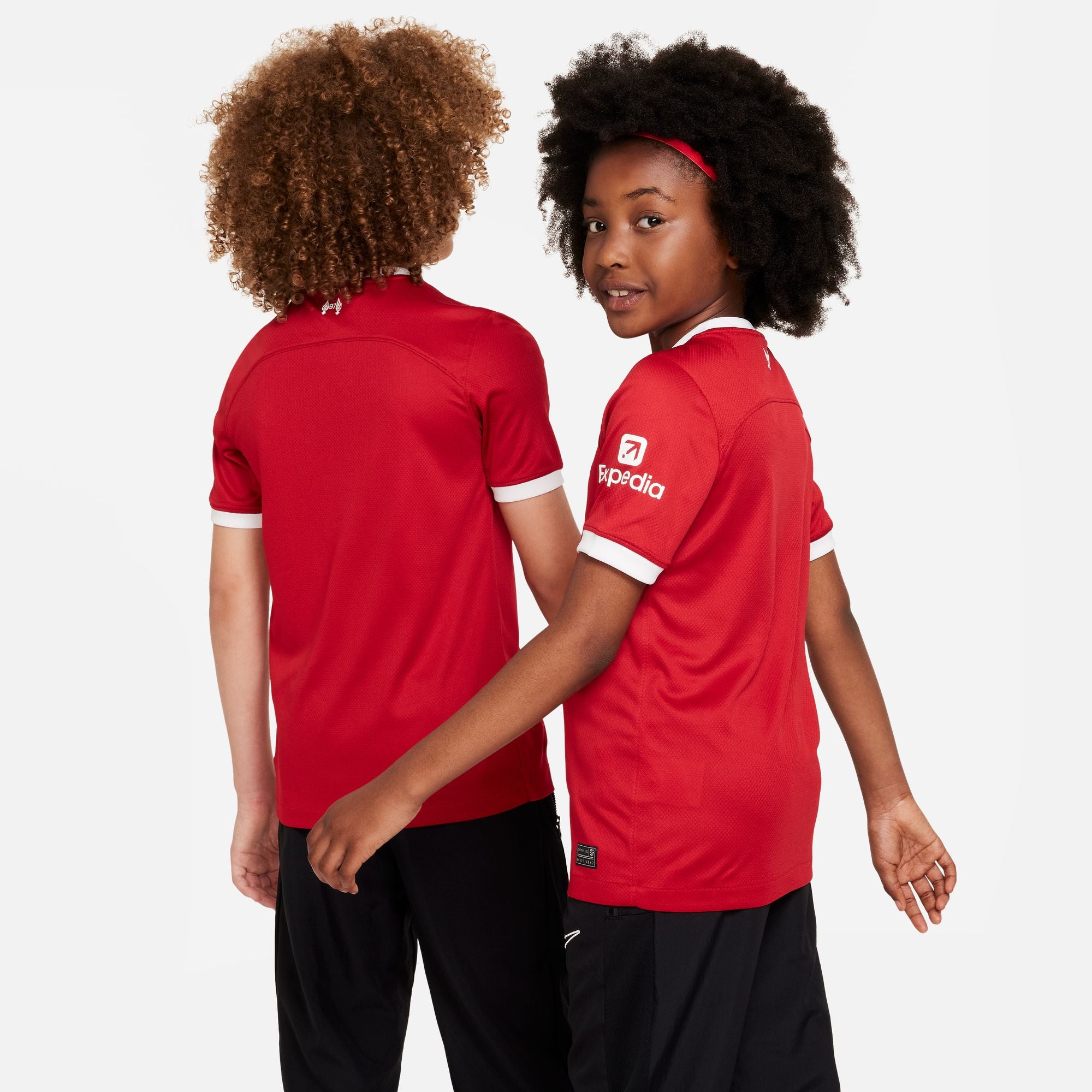 Nike Liverpool FC 2023/24 Stadium Home Big Kids' Dri-FIT Soccer Jersey - DX2766-688-NIKE by Nike | Available at Niky's Sports