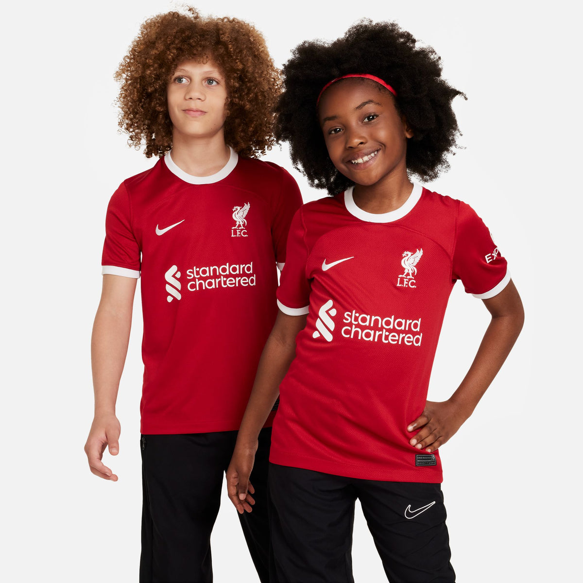 Nike Liverpool FC 2023/24 Stadium Home Big Kids&#39; Dri-FIT Soccer Jersey - DX2766-688-NIKE by Nike | Available at Niky&#39;s Sports