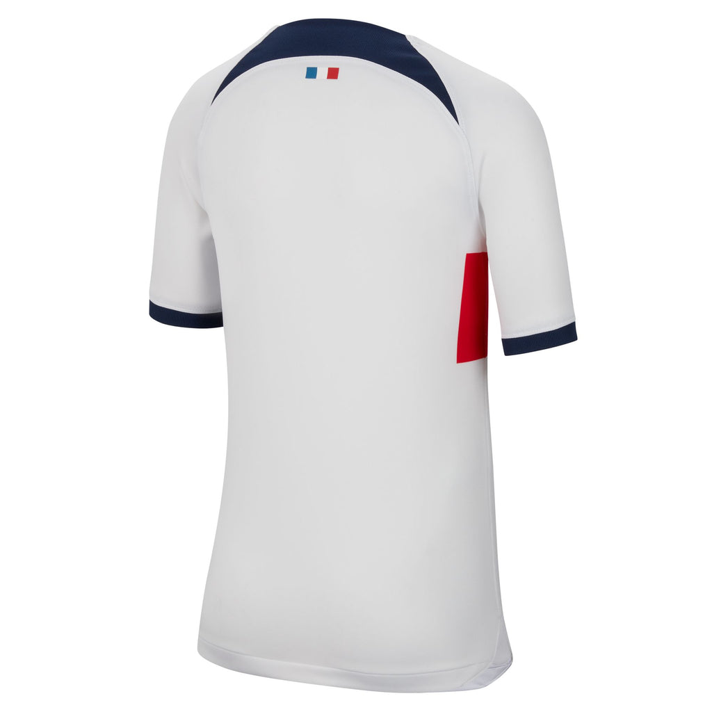 Nike Paris Saint-Germain 2023/24 Stadium Away Big Kids' Dri-FIT Soccer Jersey - DX2767-101-NIKE by Nike | Available at Niky's Sports
