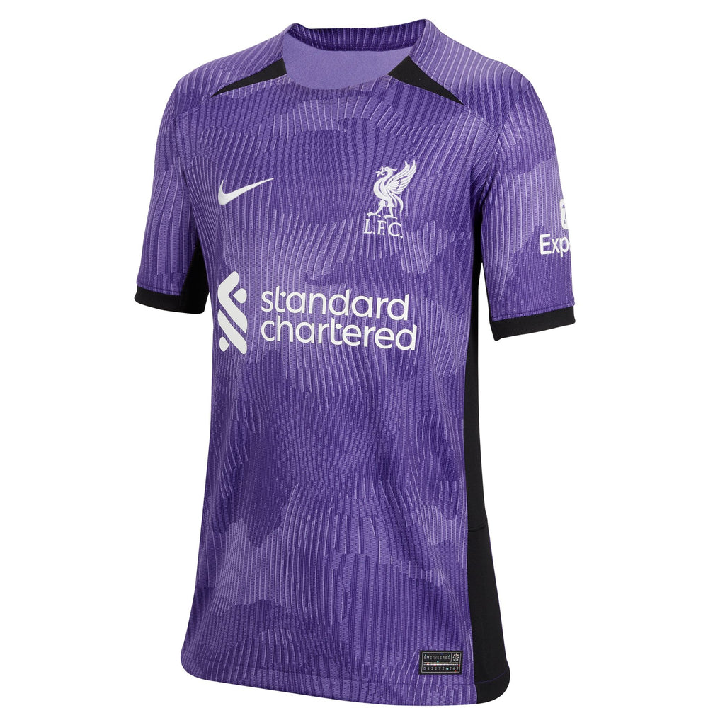 Nike Liverpool FC 2023/24 Stadium Third Big Kids' Dri-FIT Soccer Jersey - DX9851-568-NIKE by Nike | Available at Niky's Sports