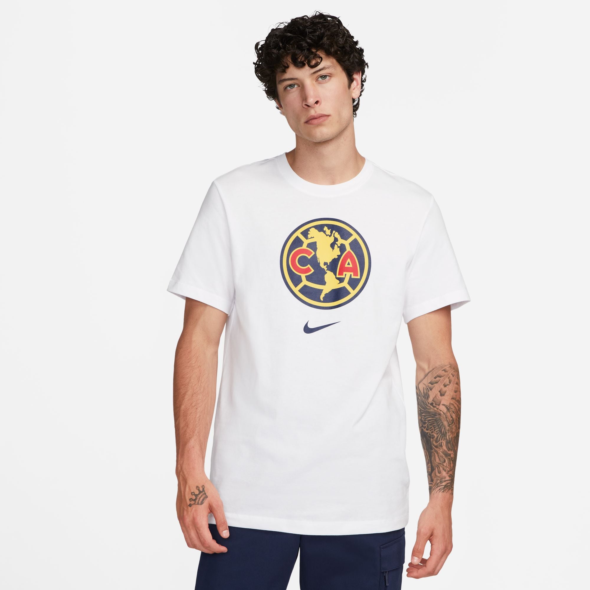 Nike Club America Crest Men's Nike T-Shirt - FD1038-100-NIKE by Nike | Available at Niky's Sports