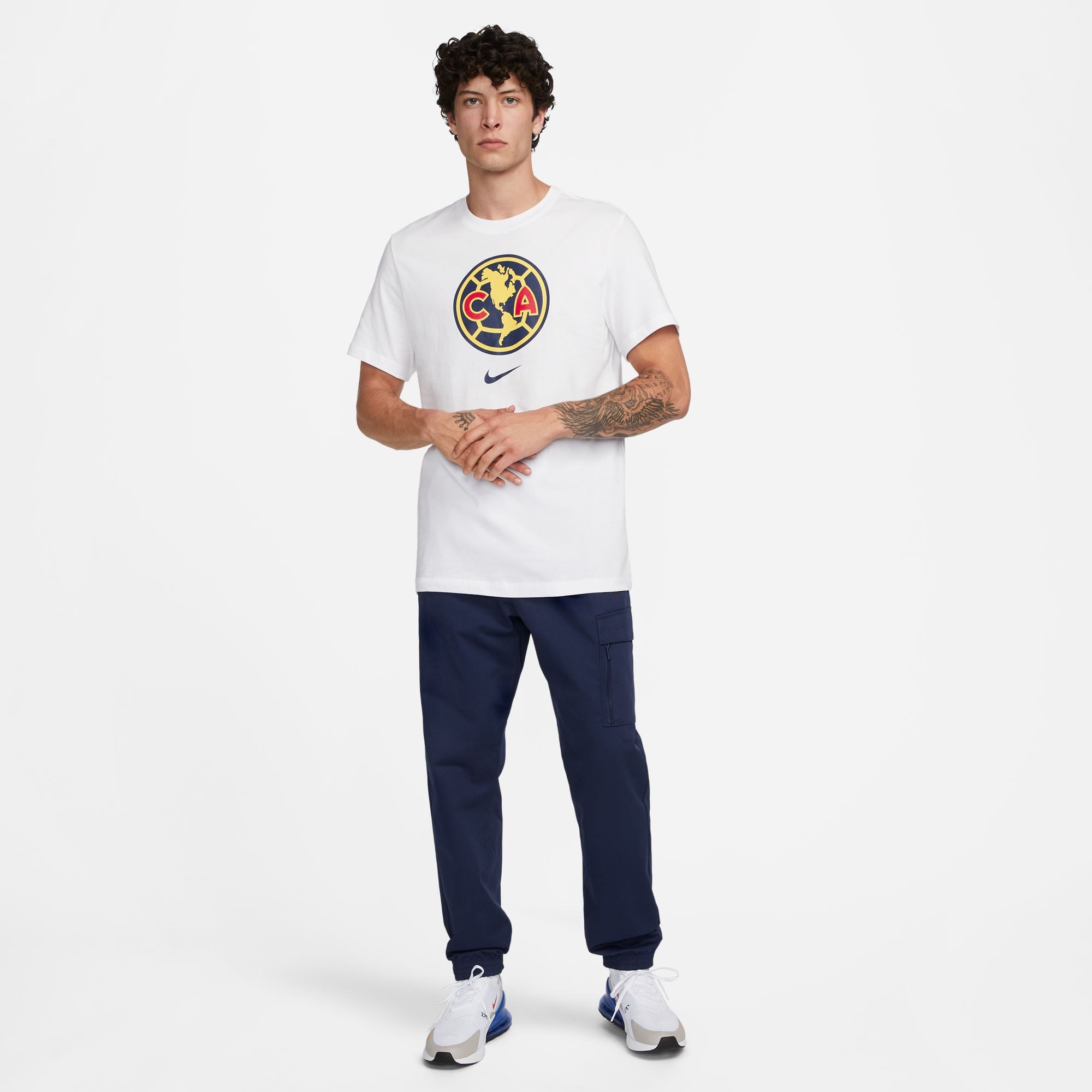 Nike Club America Crest Men's Nike T-Shirt - FD1038-100-NIKE by Nike | Available at Niky's Sports