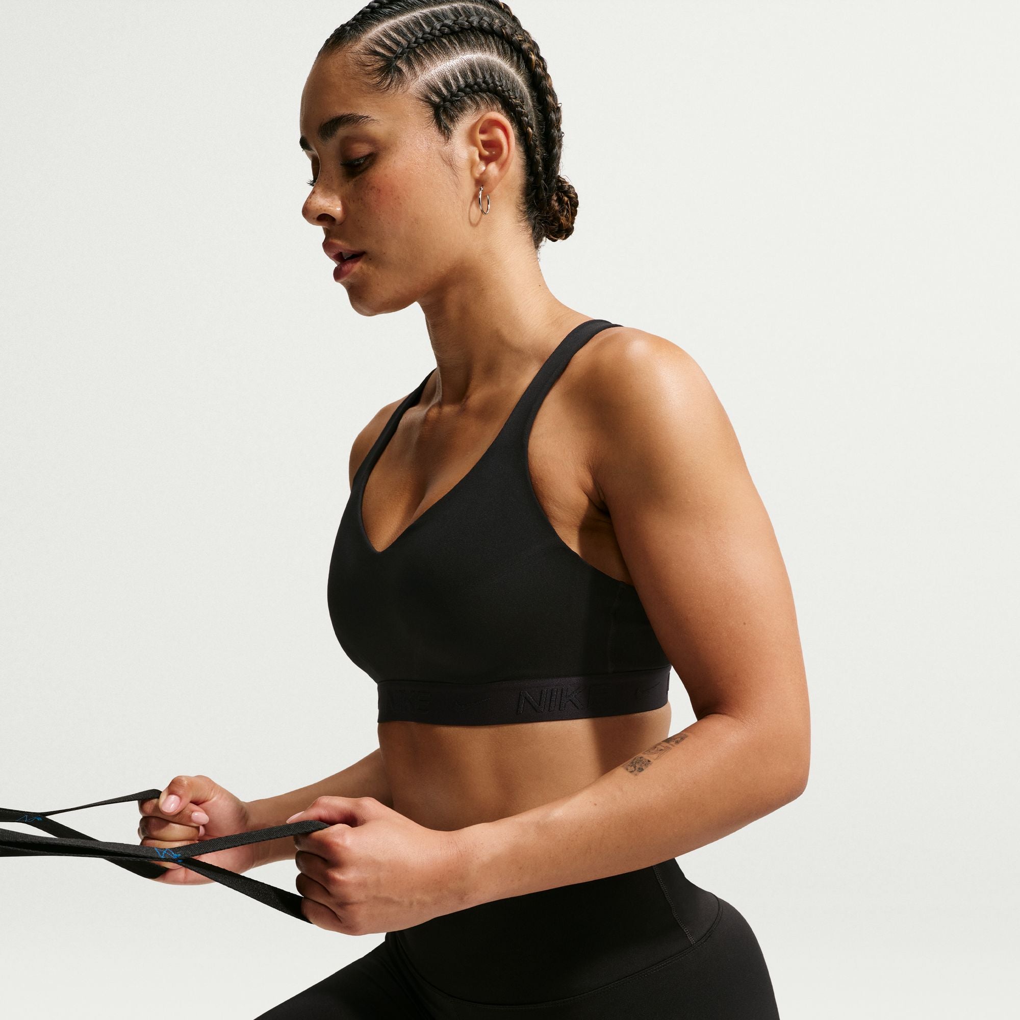 Nike Indy High Support Women's Padded Adjustable Sports Bra - FD1068-010 by Nike | Available at Niky's Sports