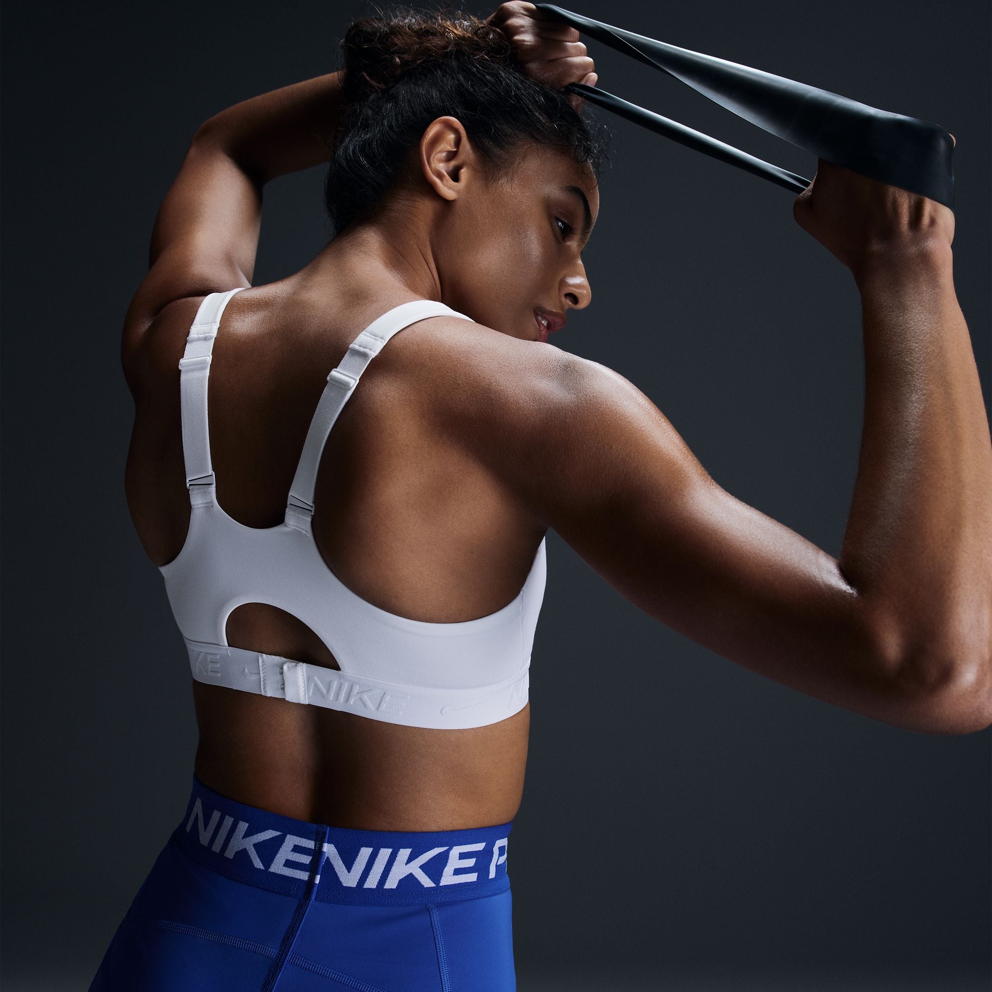 Nike Indy High Support Women's Padded Adjustable Sports Bra - FD1068-100 by Nike | Available at Niky's Sports