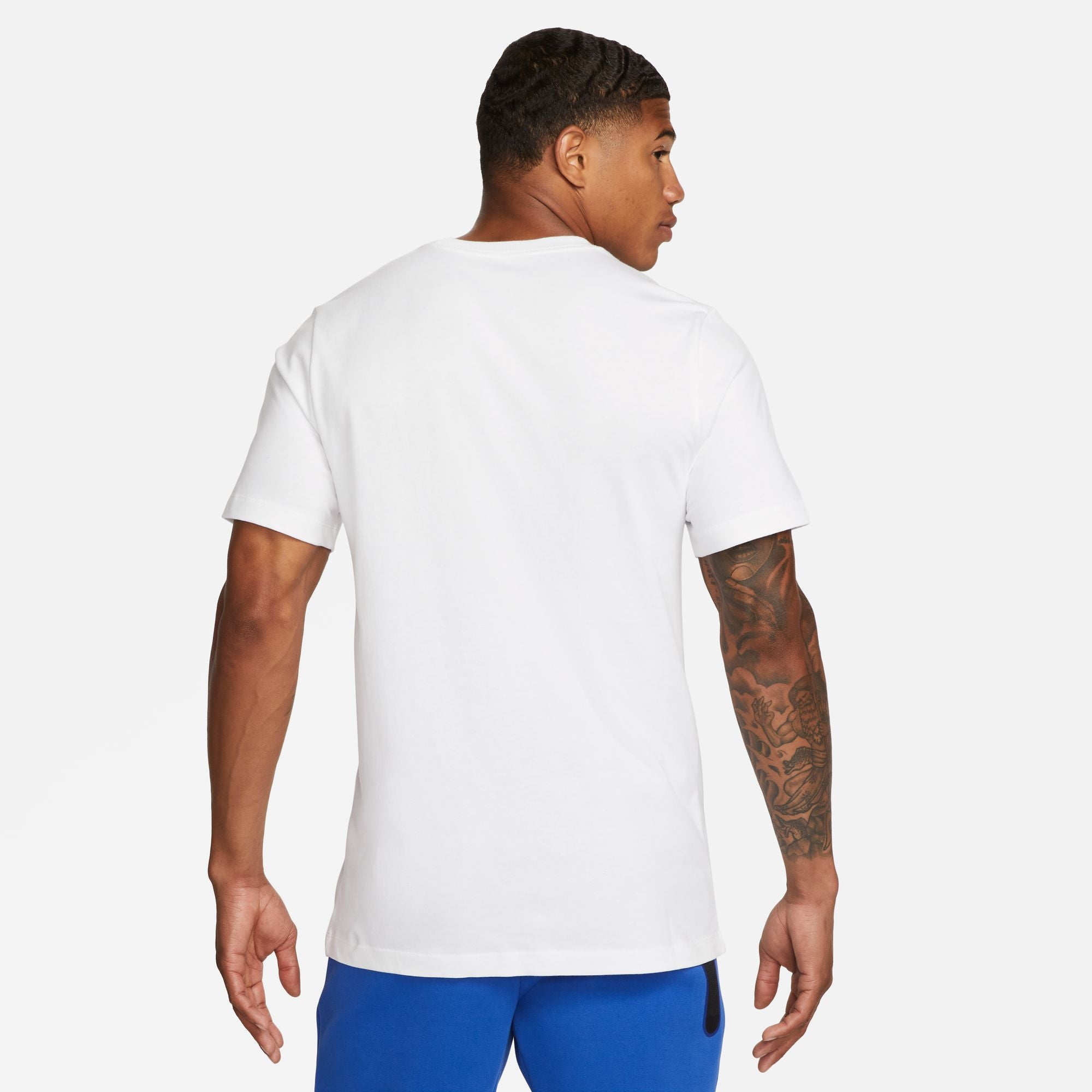 Nike Men's FC Barcelona Crest Tee White - FD3065-100-NIKE by Nike | Available at Niky's Sports