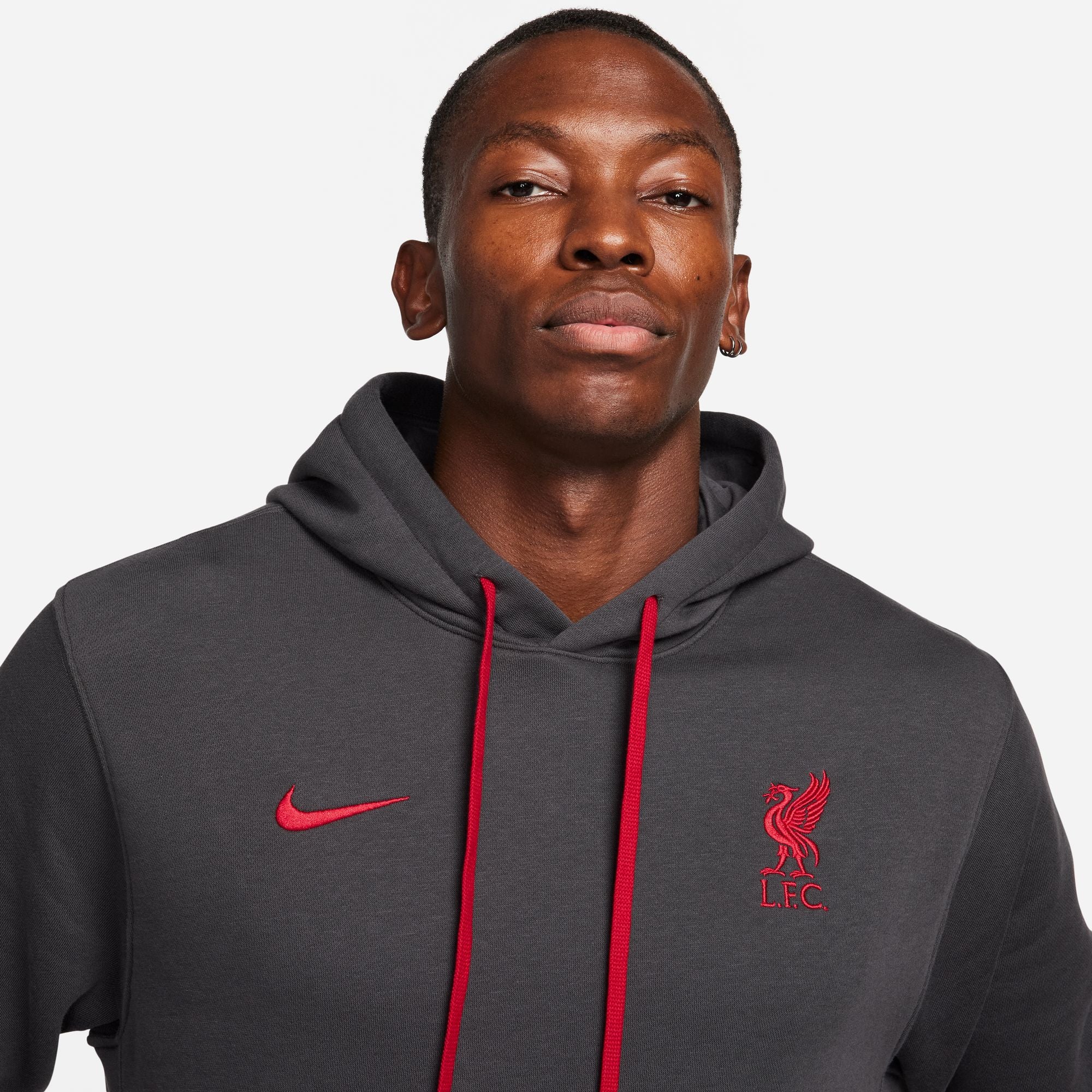 Nike Liverpool FC Club Fleece Men's Soccer Graphic Pullover Hoodie - FD7171-061-NIKE by Nike | Available at Niky's Sports