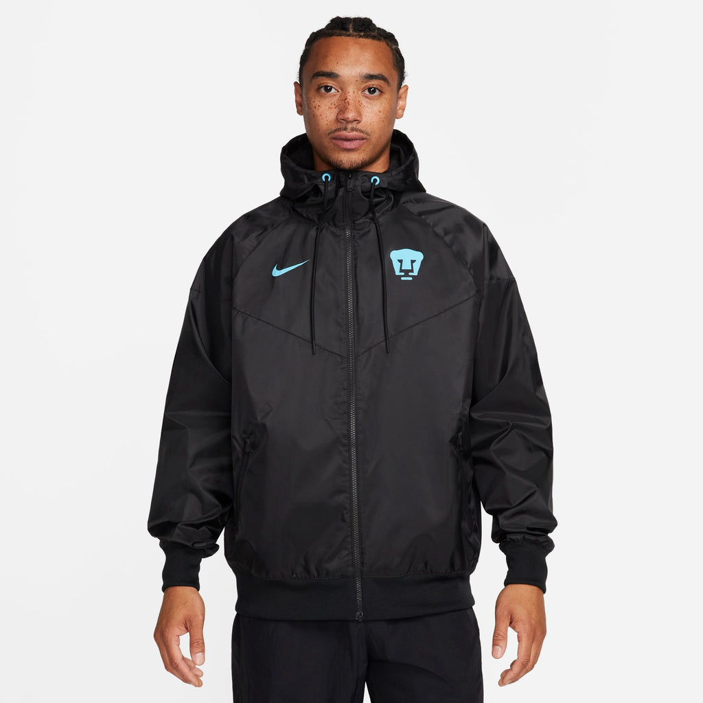 Nike Pumas UNAM Sport Essentials Windrunner Third Men's Soccer Hooded Woven Jacket - FD9128-010-NIKE by Nike | Available at Niky's Sports