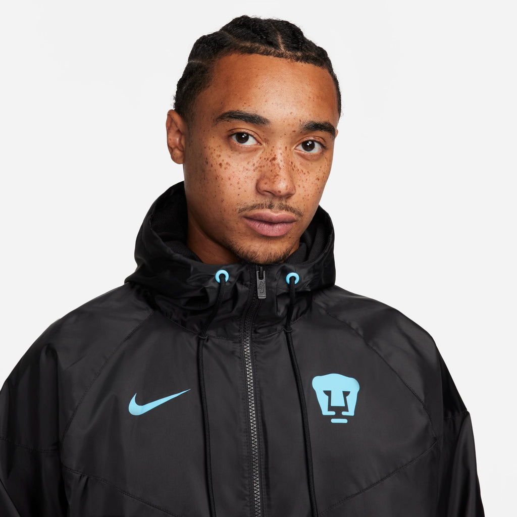 Nike Pumas UNAM Sport Essentials Windrunner Third Men's Soccer Hooded Woven Jacket - FD9128-010-NIKE by Nike | Available at Niky's Sports