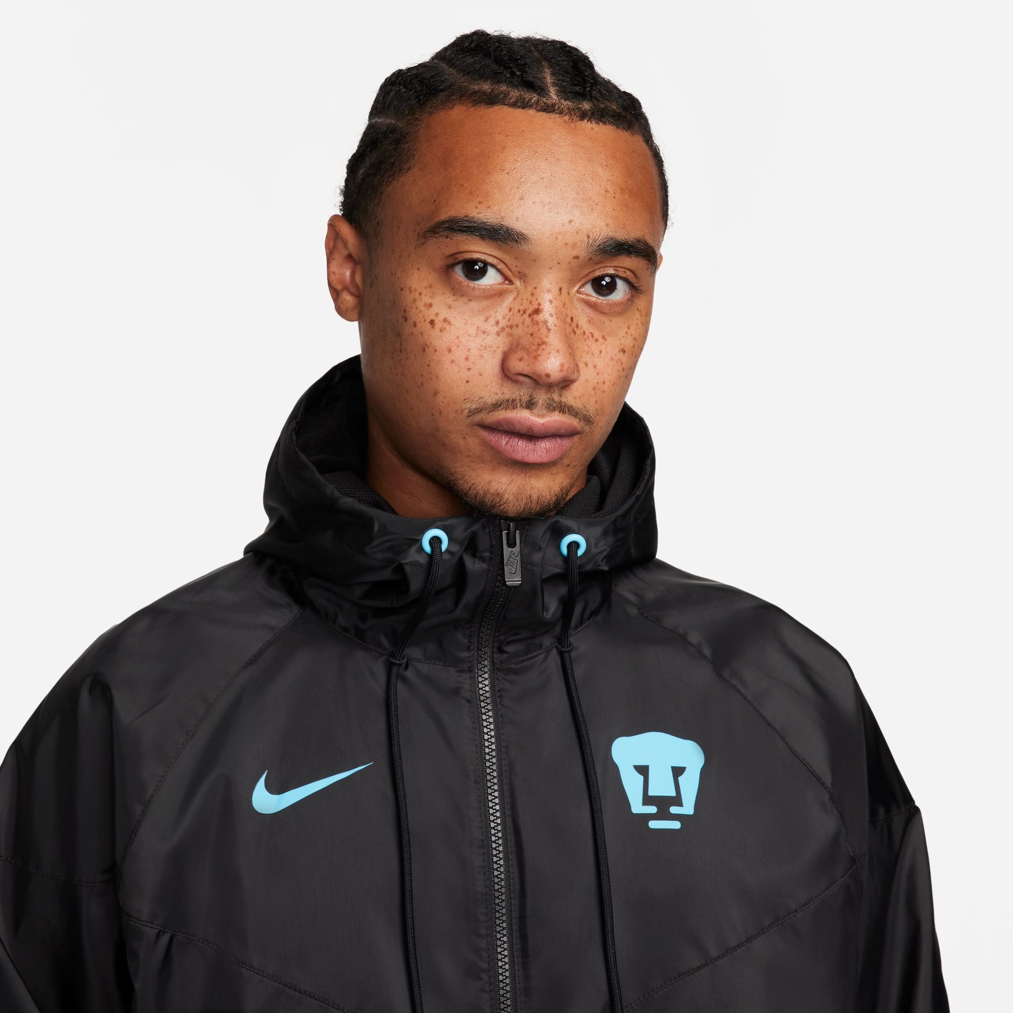 Nike Pumas UNAM Sport Essentials Windrunner Third Men's Soccer Hooded Woven Jacket - FD9128-010-NIKE by Nike | Available at Niky's Sports