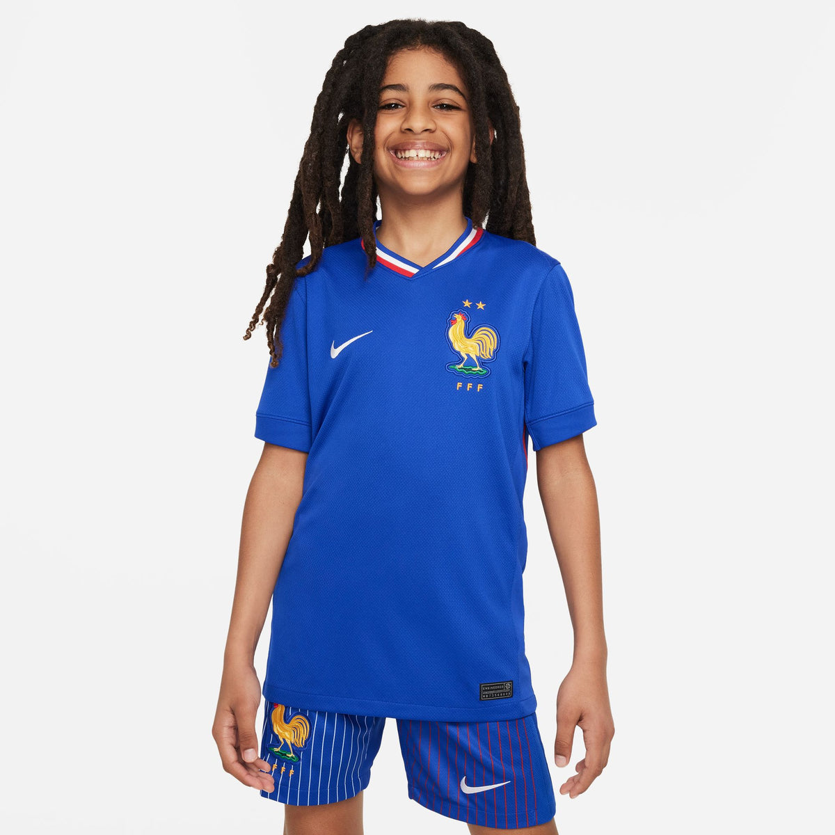 Nike FFF (Men&#39;s Team) 2024/25 Stadium Home Big Kids&#39; Dri-FIT Soccer Replica Jersey